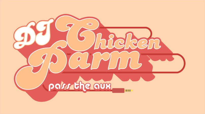 DJ Chicken Parm logo creamsicle